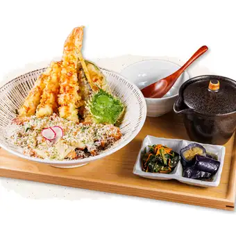 天ぷら&とりチーズ 天めし定食