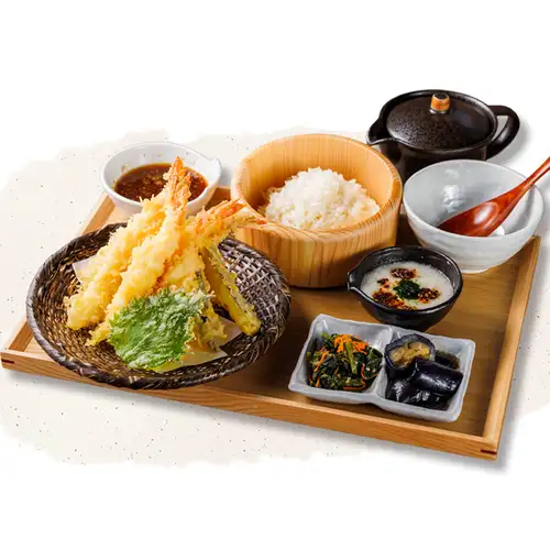 海老三昧天ぷら定食