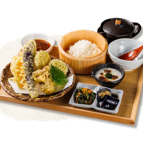 野菜三昧天ぷら定食