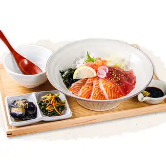 サーモン&マグロ丼