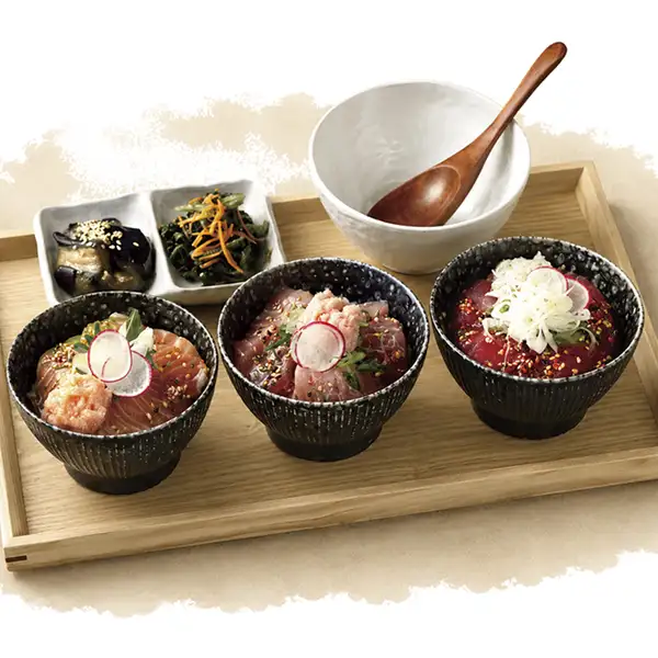 特上中トロ＆サーモン＆マグロ　3品丼セット