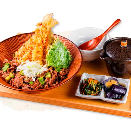 Tempura & Beef Tongue Trimmings Set Meal