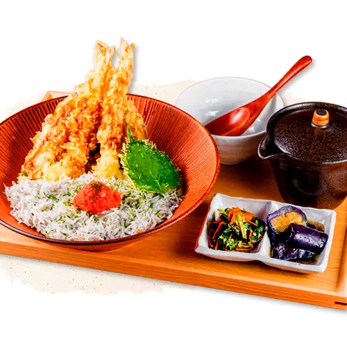 Tempura & Shirasu Mentaiko Tempura Rice Set Meal