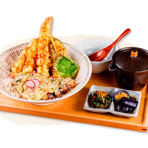 Tempura & Chicken Cheese Tenmeshi Set Meal
