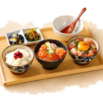연어 & 쓰키미 유케 & 태국 3 품동 세트