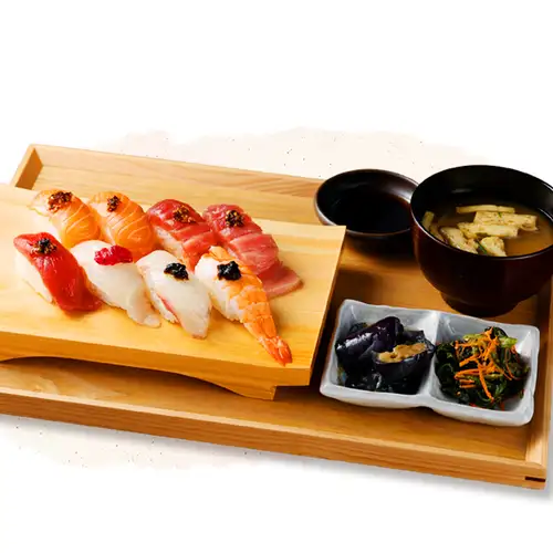 Nigiri sushi 8-piece set meal (premium)