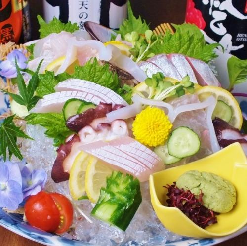 Assorted 5 kinds of seasonal fresh fish in Setouchi