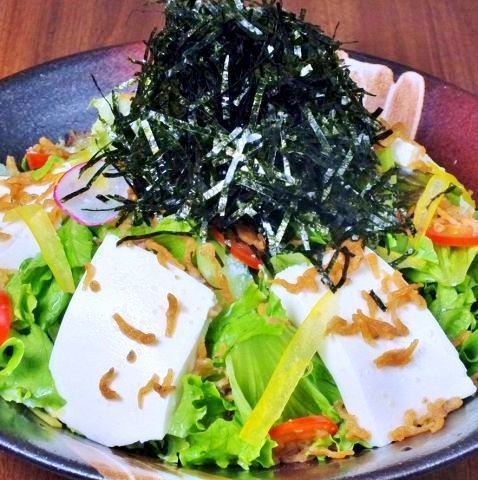 Shirasu tofu salad