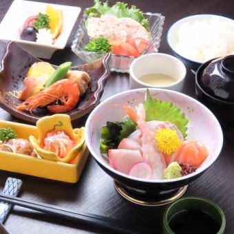 [Tomozen Lunch] ★Reservation only★ Using ingredients from the Setouchi region♪ Sashimi set meal☆Iroha 1,580 yen