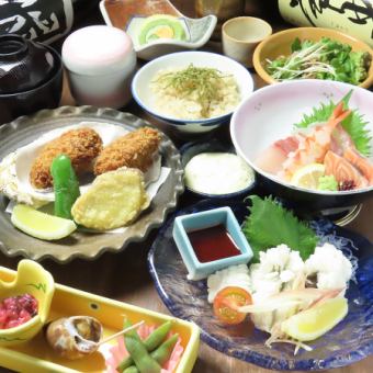 【平日限定】 瀬戸内初夏のコース4000円(税込)＋1500円(税込)90分飲み放題を付けれます)
