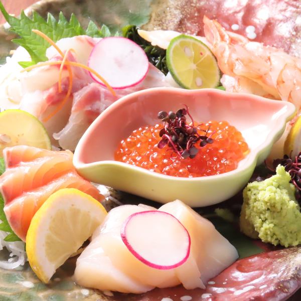瀬戸内料理たんとと言えば…旬の鮮魚盛合せ3種1280円/5種1780円/7種2280円