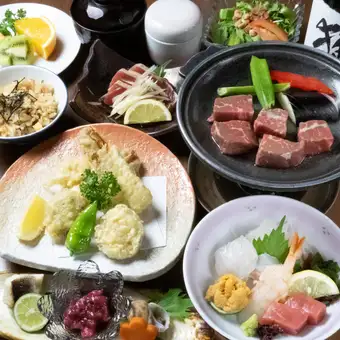 【料理のみ】陶板焼きなど豪華食材を贅沢に味わう…秋の特撰会席コース7700円(税込)