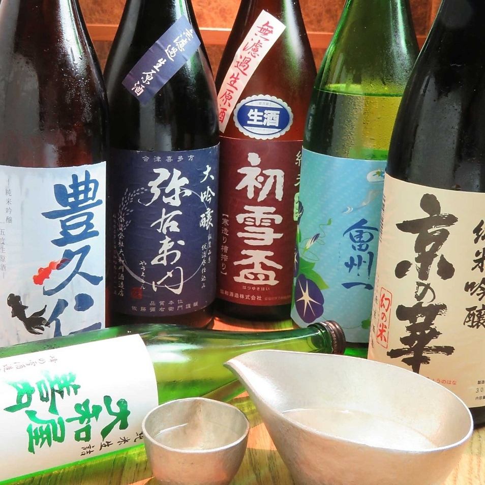 焼き鳥に合う選りすぐりの日本酒をご用意しております。