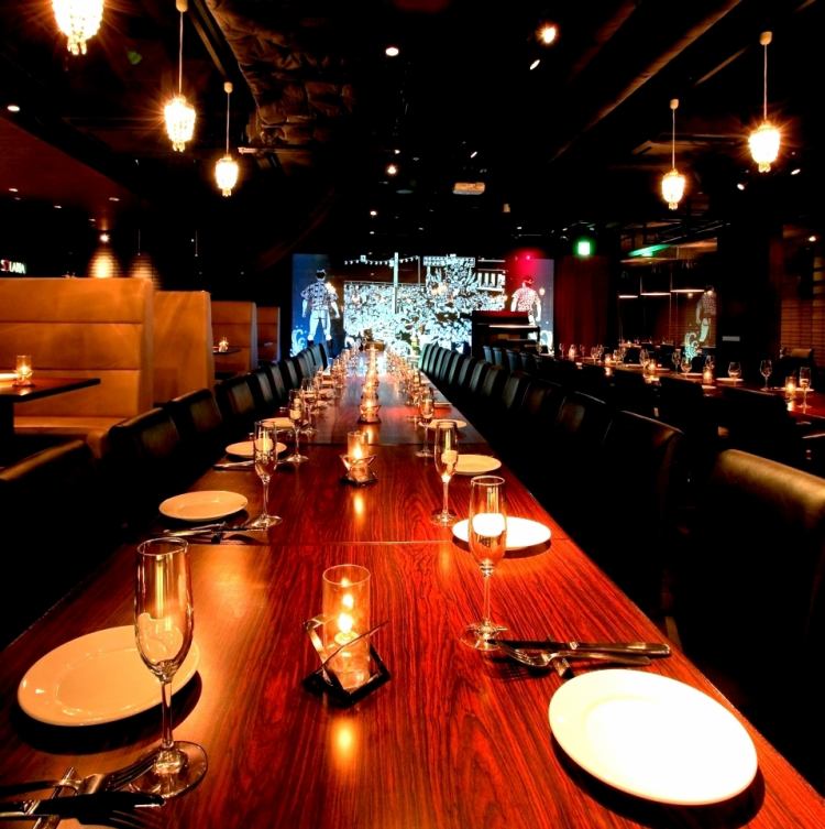 シックな店内で昼宴会・各種宴会も、贅沢な時間を過ごせます