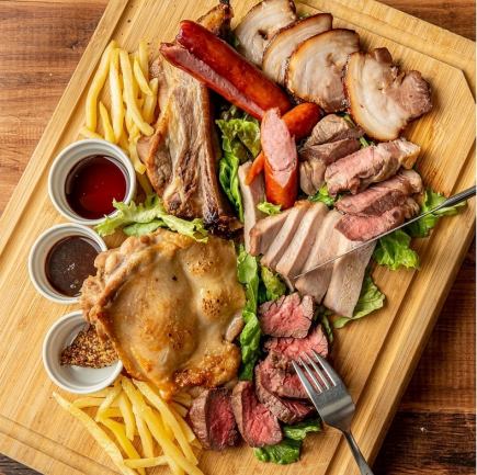 【宴会】肉バル渾身肉のメガ盛りがメイン!バルザルコース6,000円(飲放題付90L.O.)