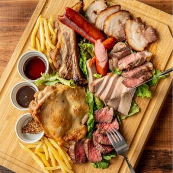 【お料理のみ】肉バル渾身の肉のメガ盛りがメイン！バルザルコース（4名様～）