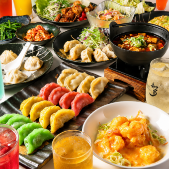 Gyoza no Haha's all-you-can-eat and all-you-can-drink course: 5480 yen (tax included)