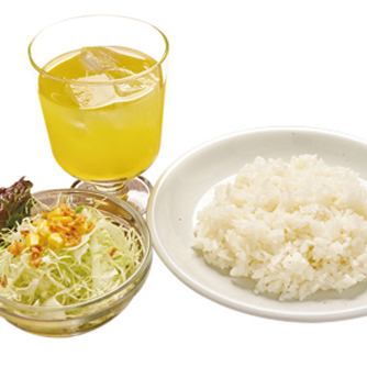 套餐A【中米饭、迷你沙拉、小杯饮料】