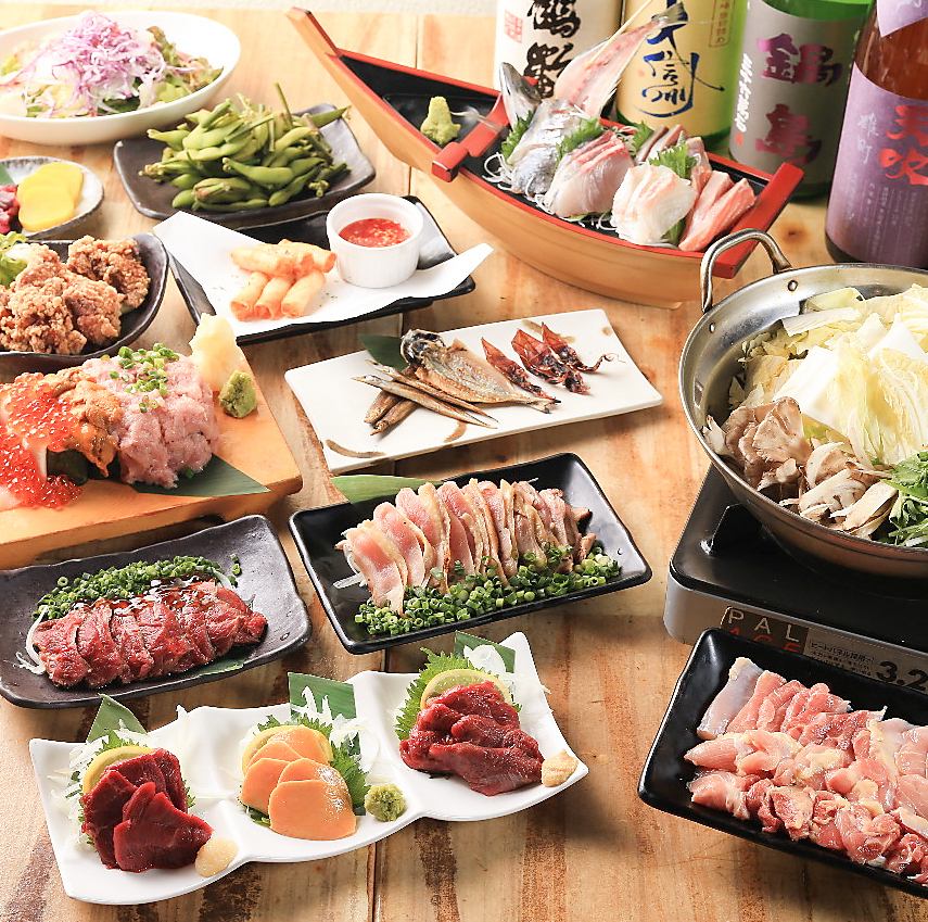 We offer five types of courses with all-you-can-drink options, perfect for welcoming/farewell parties and other banquets. Starting from 4,000 yen.