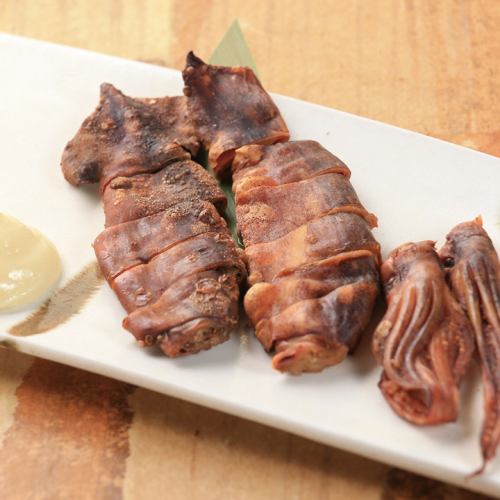 Grilled squid with liver