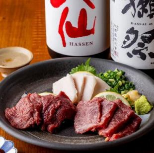 【桜軍鶏満開コース】希少部位馬刺3種盛×軍鶏セイロ蒸し♪2.5H飲放付7,000円《全11品》