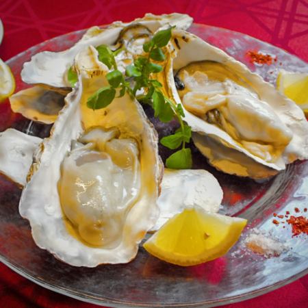 3 kinds of raw oysters Choice of how to eat