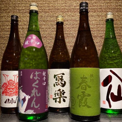 Offering carefully selected local sake from all over Japan