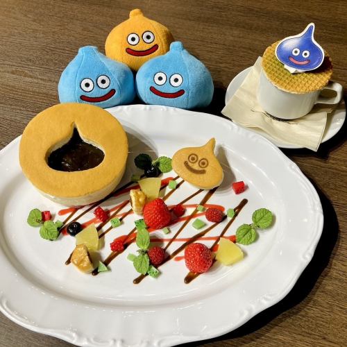 Fluffy slime chocolate cream pancakes