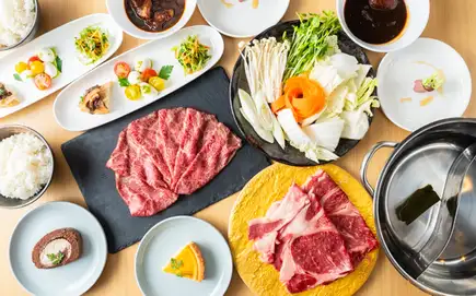 Reservation Only! [3-Hour All-You-Can-Drink Included!] Full Shabu-Shabu Course Featuring Premium Wagyu Beef and Domestic Pork as Double Main Dishes