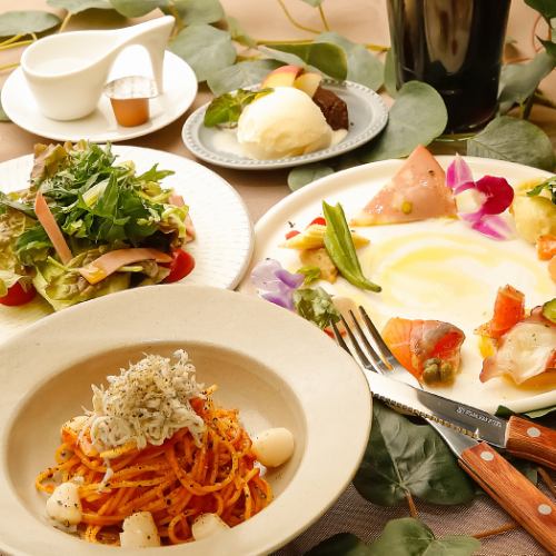 Delicious pasta that can only be enjoyed at lunch ♪ Free large serving!