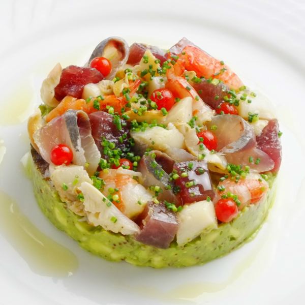 Seafood and avocado salad
