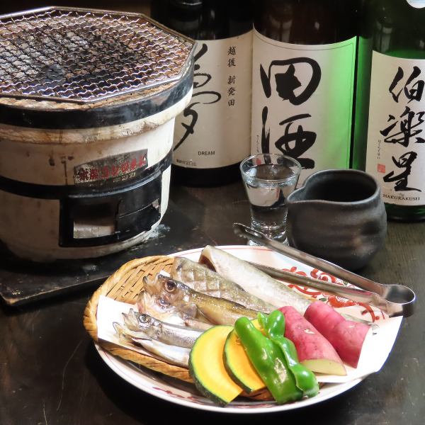 新鮮食材の味を香り豊かな【七厘焼き】で堪能☆