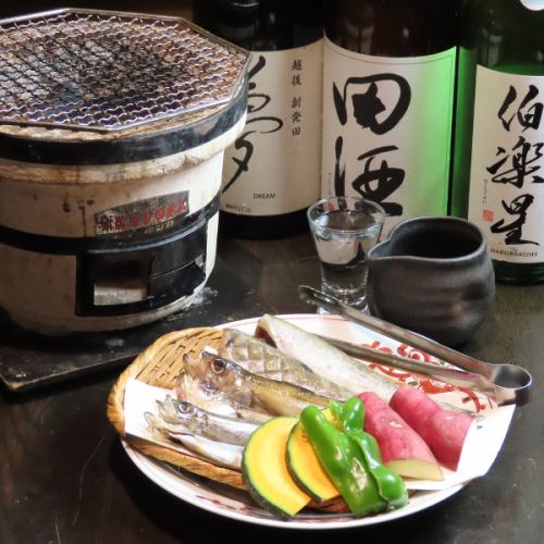 新鮮食材の味を香り豊かな【七厘焼き】で堪能☆