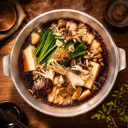 Grilled mushroom and offal hot pot (one serving)