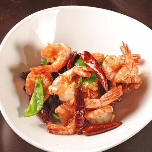 エビの黒胡椒炒め