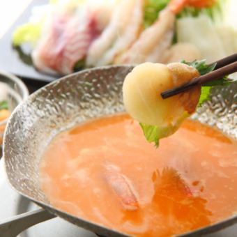 Sea urchin shabu hot pot x seasonal tempura ◆ Blissful sea urchin shabu course ◆ 2 hours all-you-can-drink included 8,000 yen → 7,500 yen