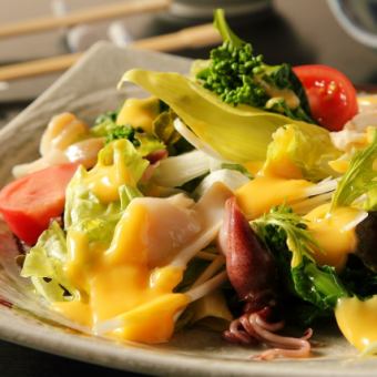 Japanese salad of seasonal vegetables