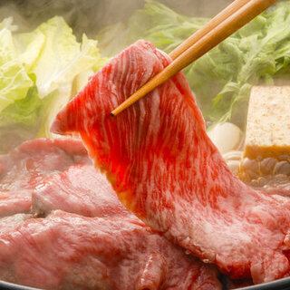 とろける和牛すき焼き鍋(一人鍋付)会席コース2H飲み放題付き8,000円