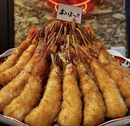 Unbelievable deal! Large shrimp skewers for only 99 yen!?