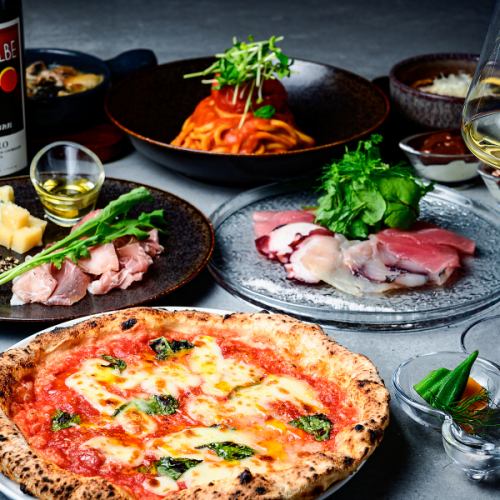 8道菜套餐,含2小時暢飲【標準套餐】享用石爐披薩和藍鰭鮪魚料理,價格為4,980日圓(含稅)