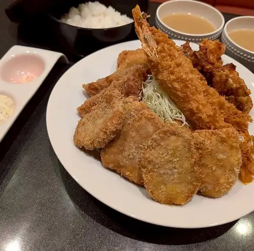 Huge portion of fried food