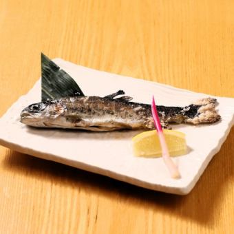 ニジマスの塩焼き
