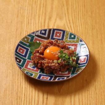 マグロの味噌ユッケ