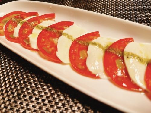 Caprese of tomato and mozzarella