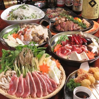 [Luxurious hot pot feast] 6 types of hot pot to choose from, including Sendai parsley hot pot, 6 dishes + 140 types of all-you-can-eat food & 10 types of beer and 10 types of local sake