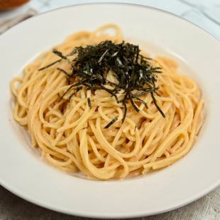 明太クリームパスタ