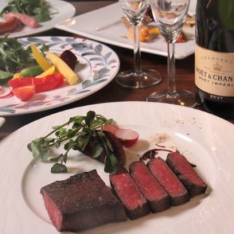 [Weekday-only special plan! 5,000 yen with 2.5 hours of all-you-can-drink] The main course is [Specially selected Wagyu steak], a total of 10 dishes!