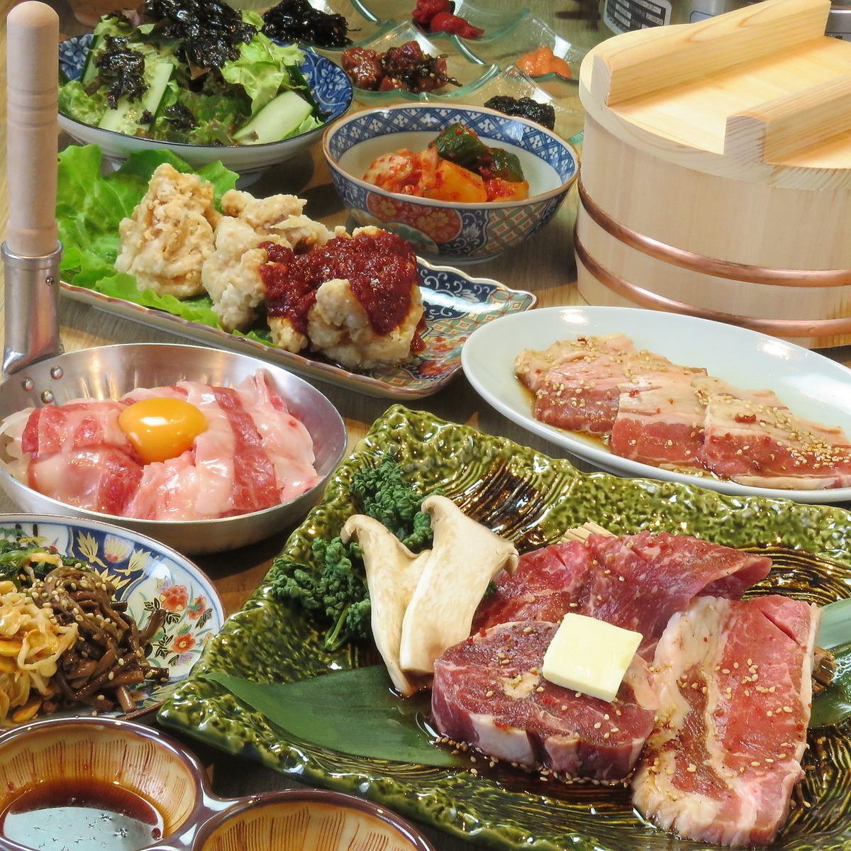 Newly opened on July 25th! All-you-can-eat thick-sliced yakiniku and other dishes that let you enjoy the full flavor of the meat for around 4,000 yen♪