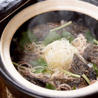 【おまかせ 軽め】四万十栗豚のせいろ蒸し/季節の土鍋ご飯/名物の藁焼きなどを含む5500円(税込)