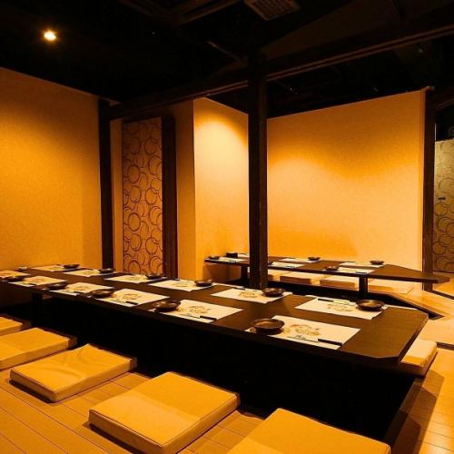大人数の宴会も個室席完備で周りを気にせずご利用可能。